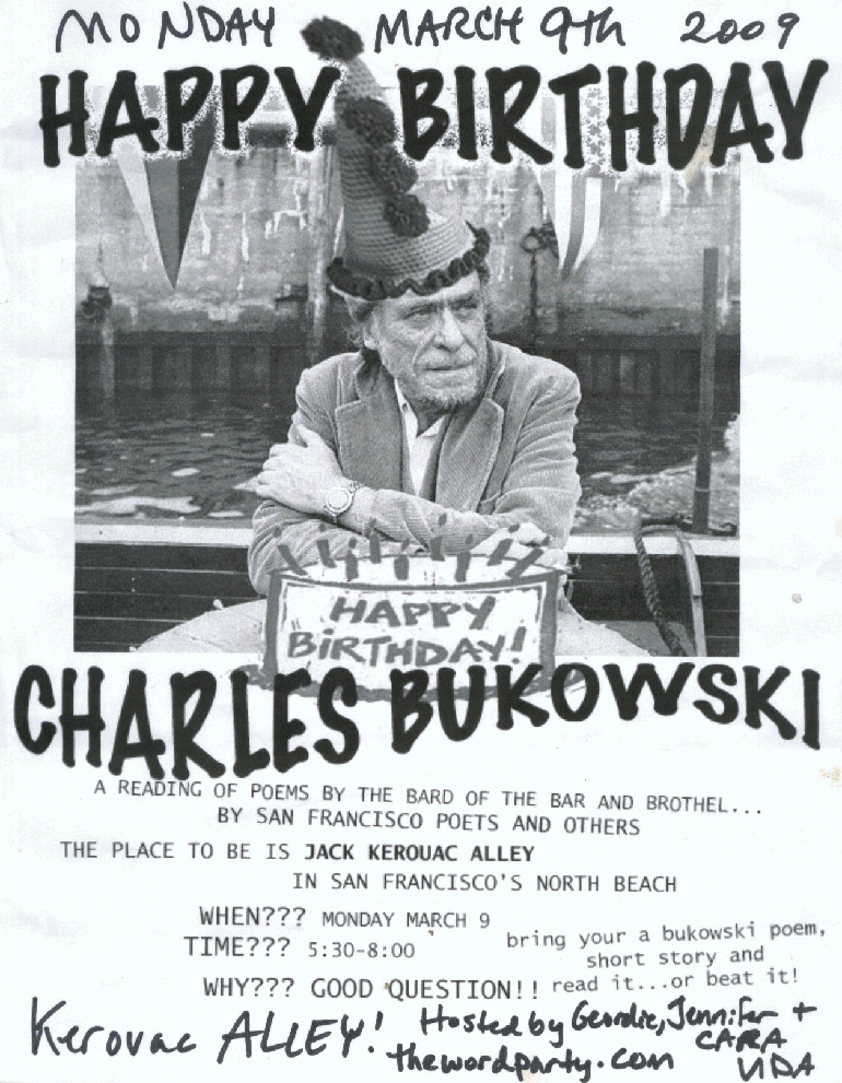 Happy Birthday, Charles Bukowski!
