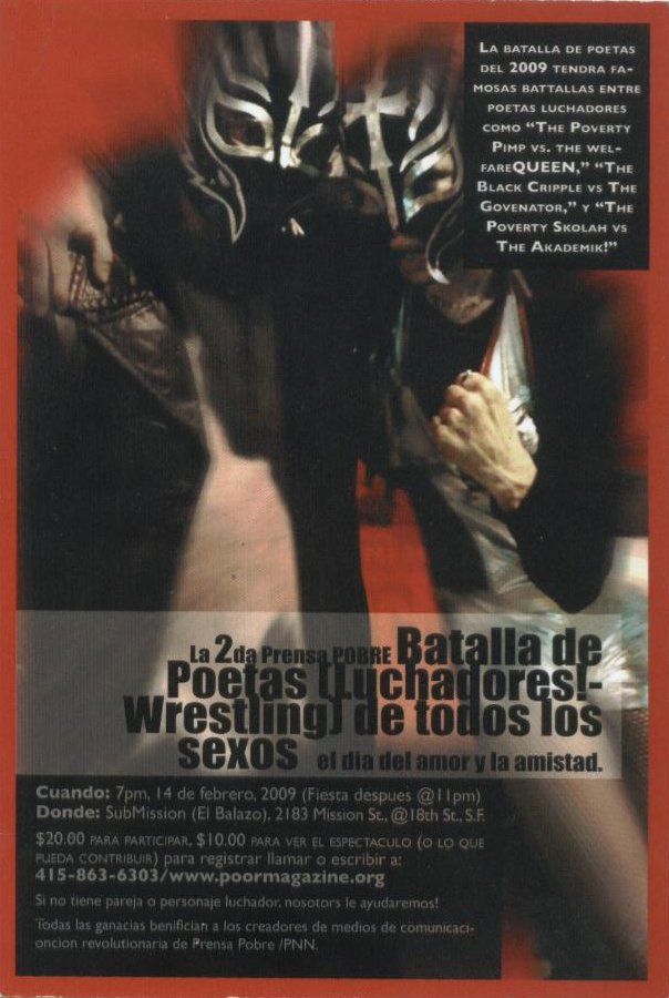 The 2009 Poetry Luchador/Wrestling Battle of ALL of the Sexes on Valentines Day