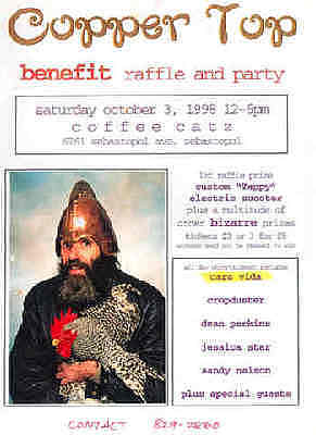 Copper Top Benefit Raffle & Party Saturday Oct 3, 1998 Sebastopol, Ca